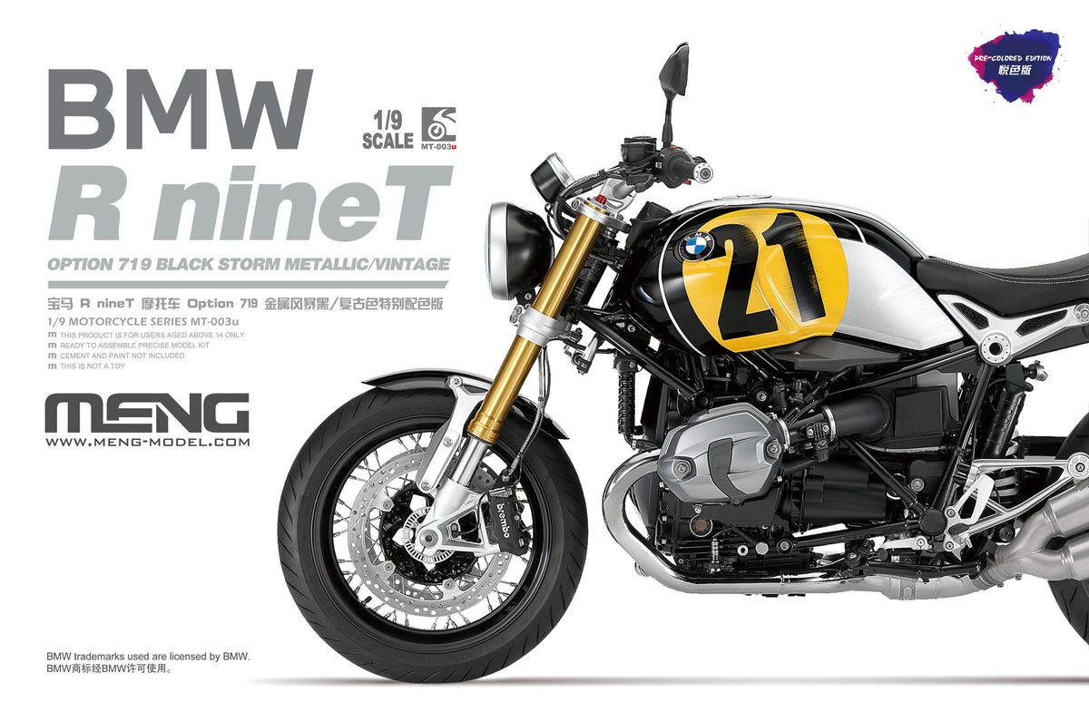 1/9 BMW RnineT Option 719 Black Storm Metallic/ Vintage, pre-coloured - Hobby Sense