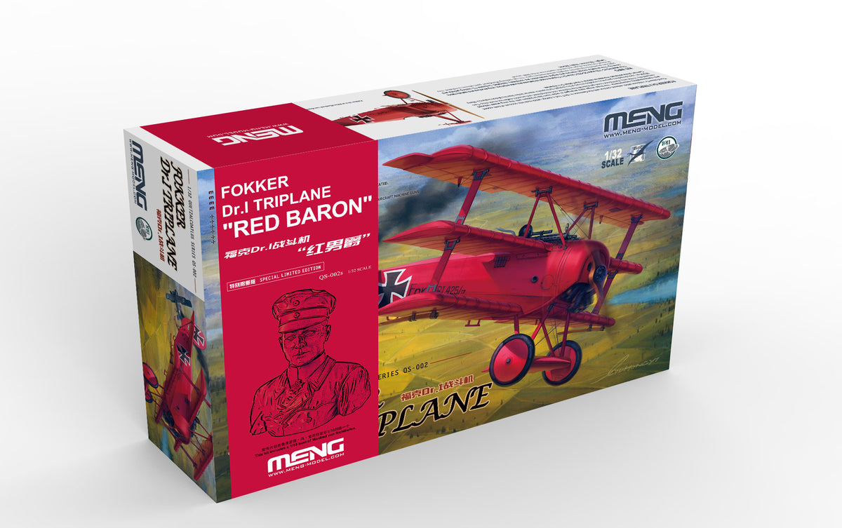 1/32 Fokker Dr.I Triplane with 1/10 Red Baron Bust - Hobby Sense