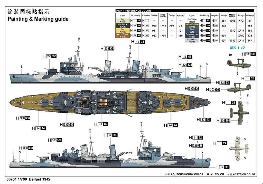1/700 HMS Belfast 1942 - Hobby Sense