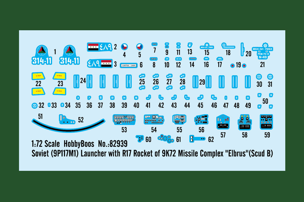 1/72 Soviet (9P117M1) Launcher with R17 Rocket of 9K72 Missile Complex Elbrus (Scud B) - Hobby Sense