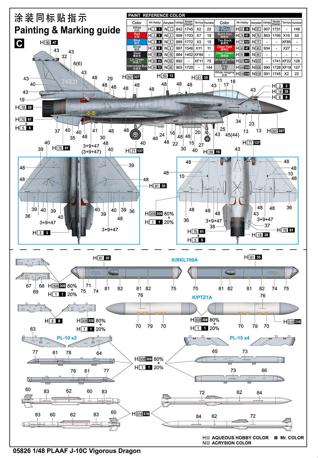 1/48 PLAAF J10C Vigorous Dragon - Hobby Sense