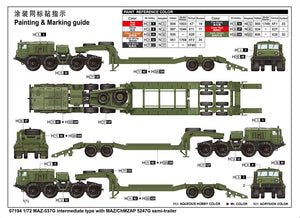 1/72 MAZ-537G Intermediate Type with MAZ/ChMZAP 5247G Semi-Trailer - Hobby Sense