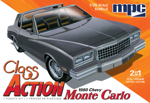 1/25 1980 Class Action Chevy Monte Carlo w/Chopper Motorcycle & Trailer - Hobby Sense