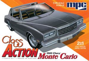 1/25 1980 Class Action Chevy Monte Carlo w/Chopper Motorcycle & Trailer - Hobby Sense