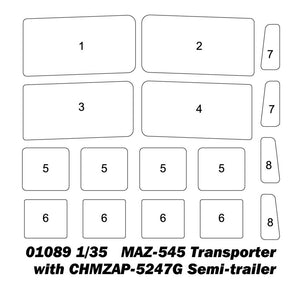 1/35 MAZ 545 Transporter with CHMZAP-5247G Semi-trailer - Hobby Sense