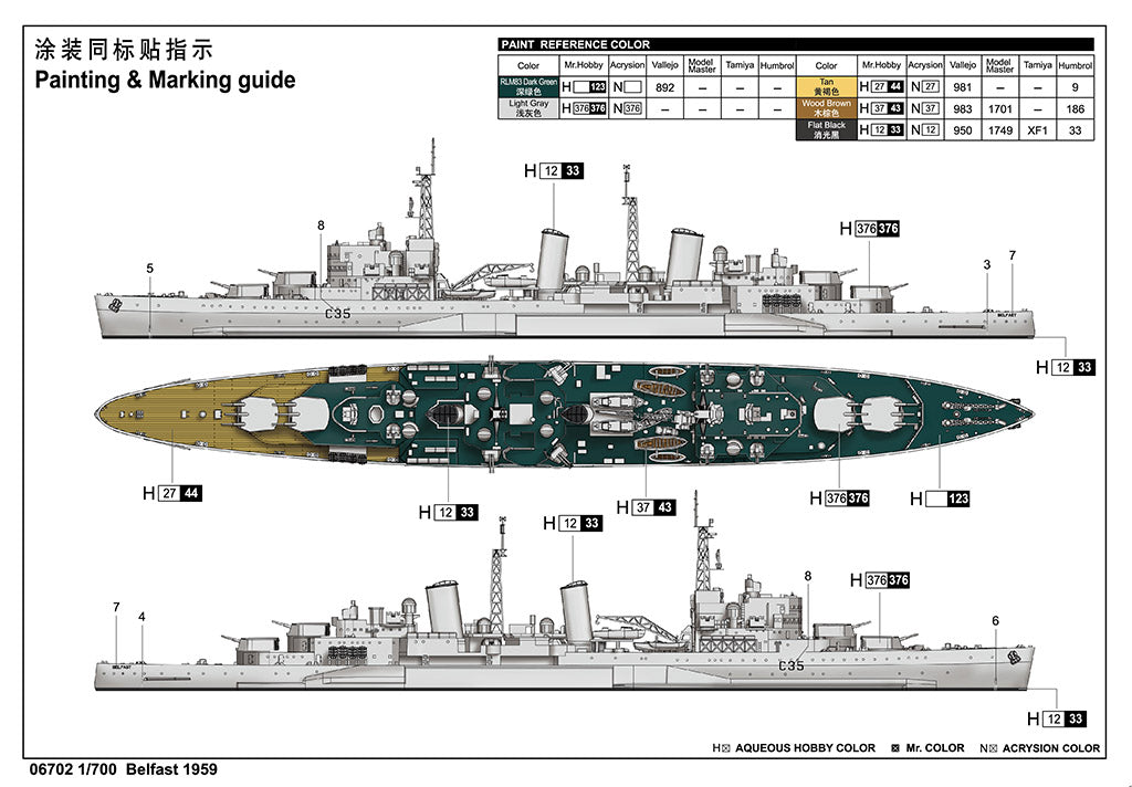 1/700 Belfast 1959 - Hobby Sense