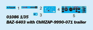 1/35 BAZ 6403 with ChMZAP-9990-071 Trailer - Hobby Sense