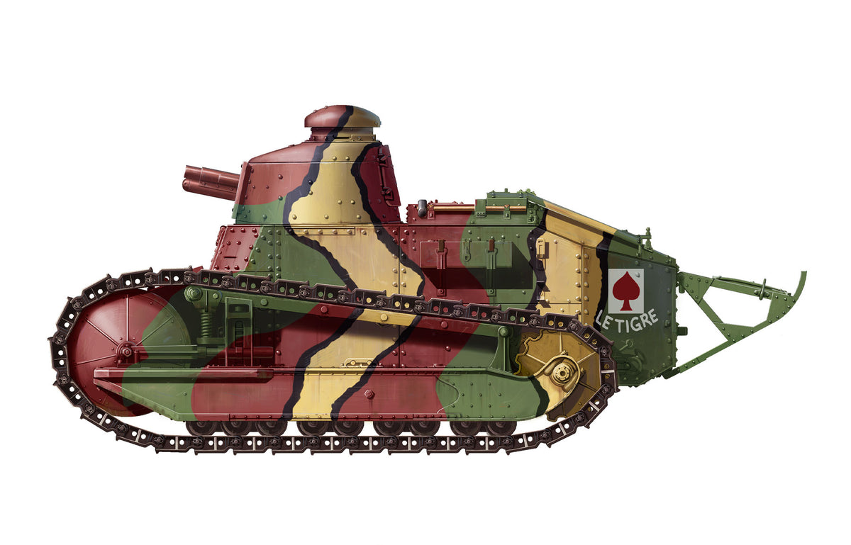1/35 French FT-17 Light Tank (Cast Turret), Full Interior - Hobby Sense
