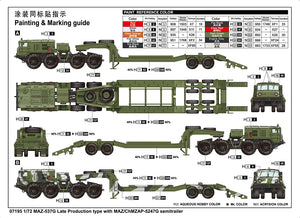 1/72 MAZ 537G Late Production type with MAZ/ChMZAP-5247G Semitrailer - Hobby Sense