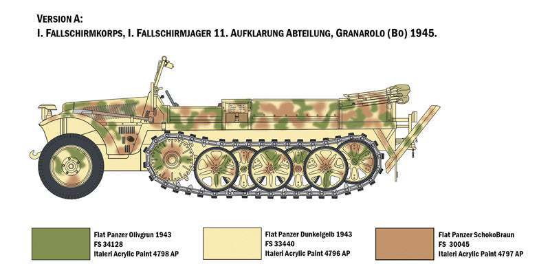 1/35 Sd.Kfz. 10 Demag D7 with German Paratroops - Hobby Sense