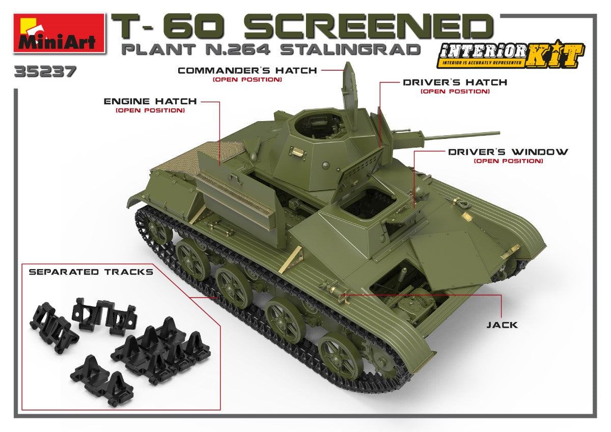 1/35 T60 Screened Plant #264 Stalingrad Interior Kit - Hobby Sense