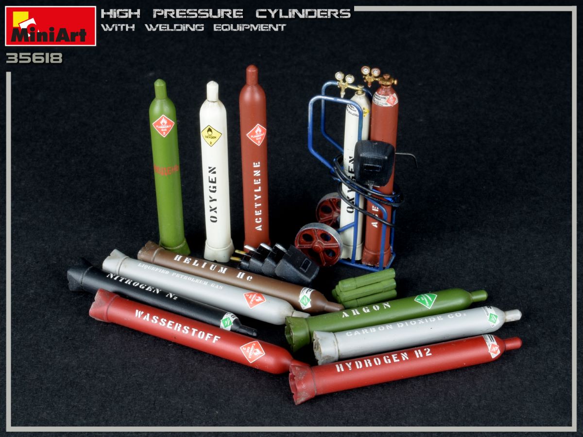 1/35 High Pressure Cylinders w/ Welding Equipment - Hobby Sense