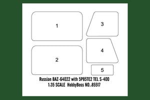 1/35 Russian BAZ 64022 with 5P85TE2 TEL S400 - Hobby Sense