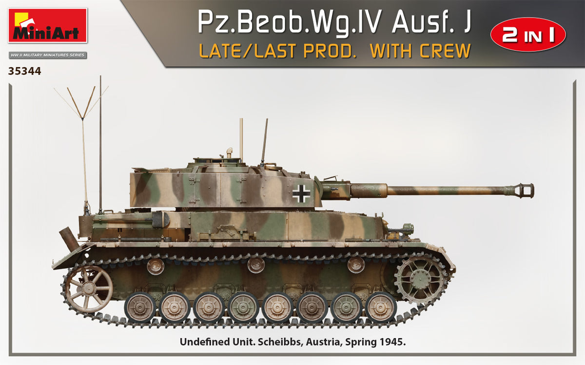 1/35 Pz.Beob.Wg.IV Ausf. J Late/Last Prod. 2 in 1 with Crew - Hobby Sense