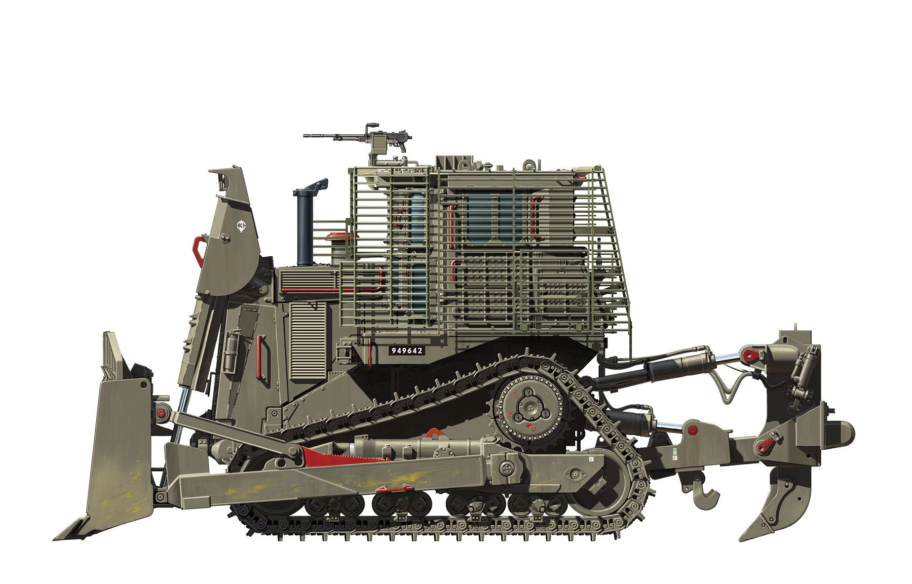 1/35 D9R Armored Bulldozer with Slat Armor - Hobby Sense