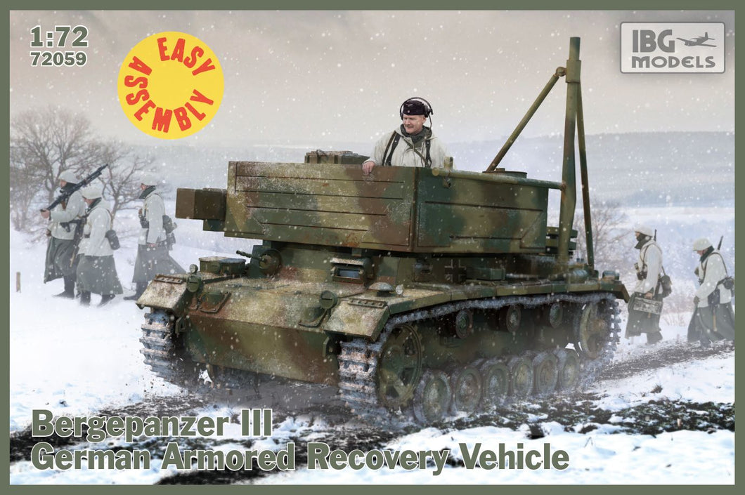 Bergepanzer III German Armored Recovery Vehicle (easy assembly model) - Hobby Sense