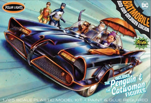 1/25 Classic 1966 Batmobile w/Catwoman & Penguin Figures - Hobby Sense