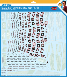 1/350 Star Trek USS Enterprise Refit Aztec DECALS - Hobby Sense