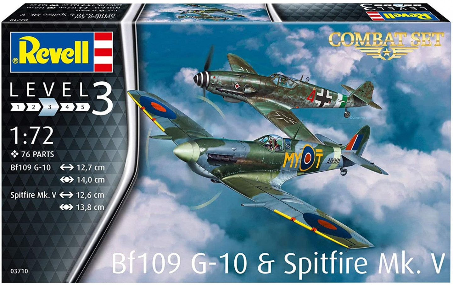 1/72 Combat Set Messerschmitt Bf109G-10 & Spitfire Mk.V - Hobby Sense