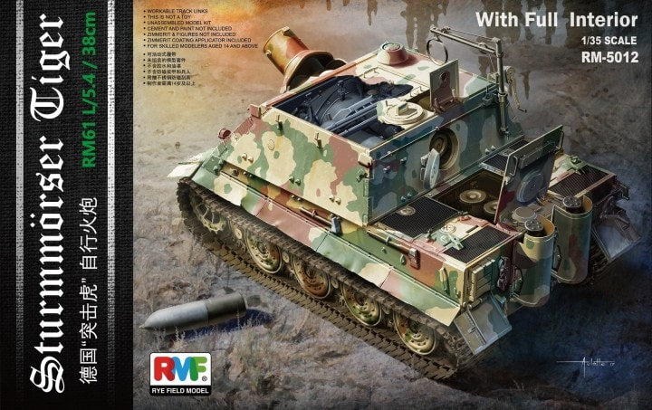 1/35 Sturmmorser Tiger with Full Interior - Hobby Sense