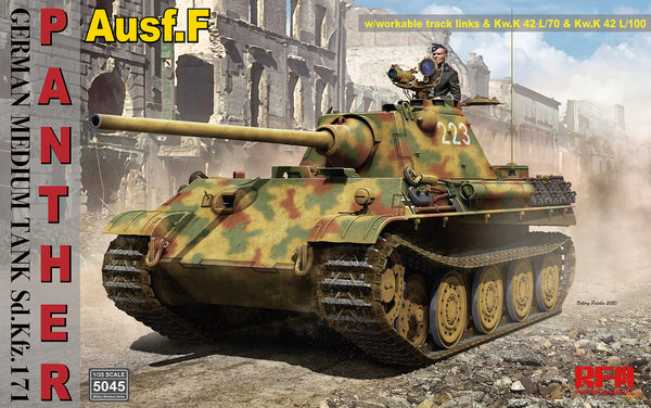 Rye Field 1/35 Panther Ausf.F German Medium Tank w/workable tracks ...