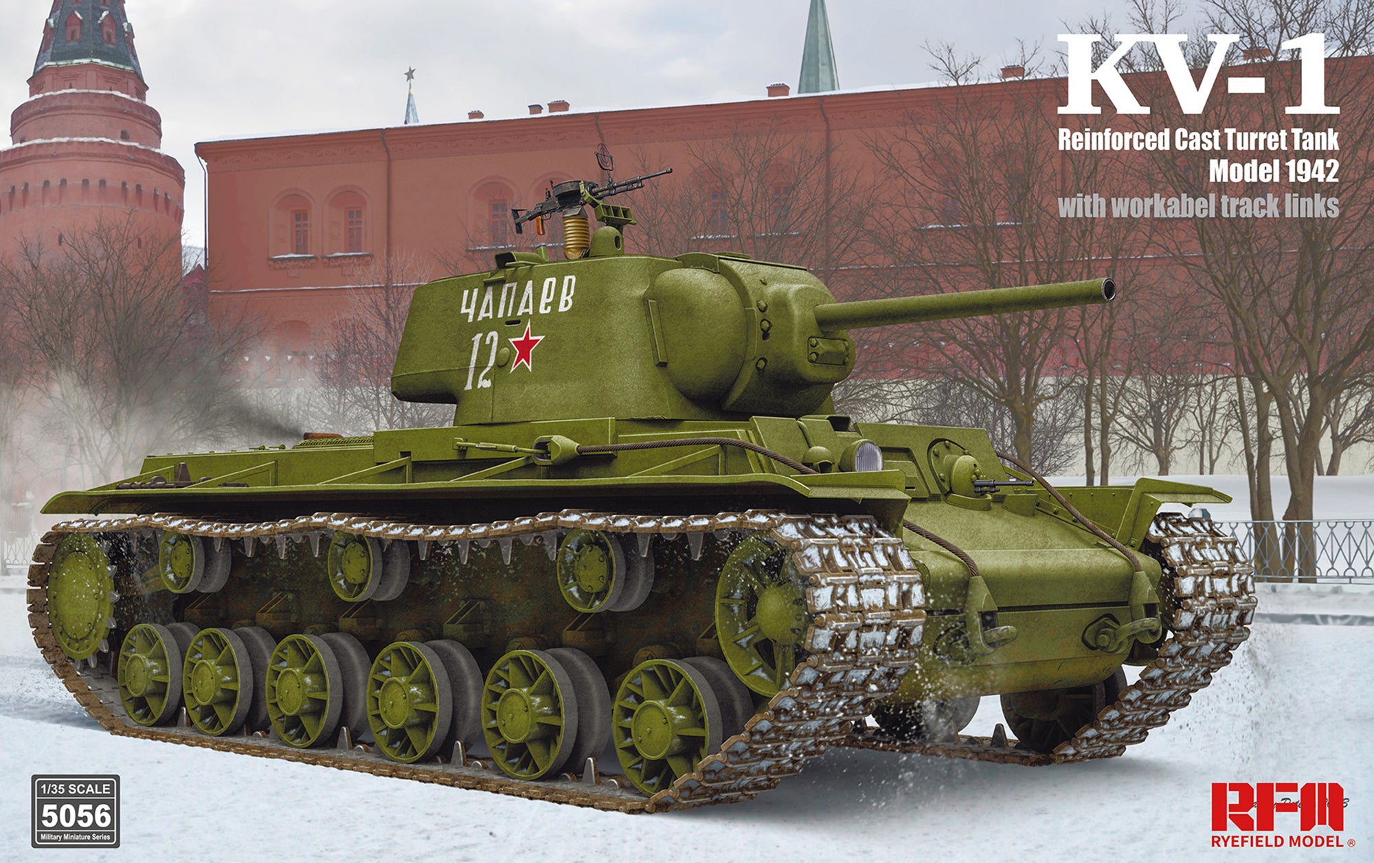 1/35 KV1 Reinforced Cast Turret mod.1942 w/workable track links - Hobby Sense