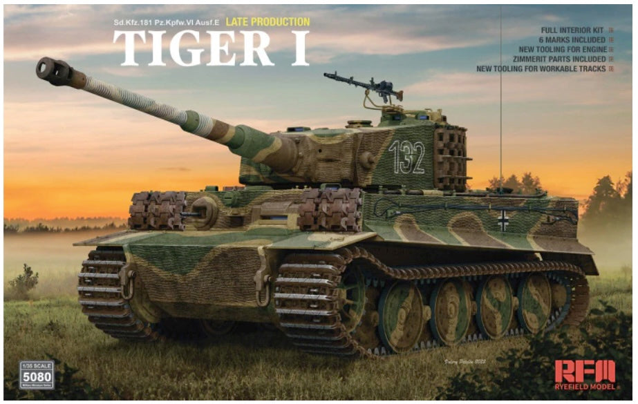 1/35 Sd.Kfz.181 Pz.Kpfw.VI Ausf.E Tiger I w/Zimmerit, Late Production - Hobby Sense