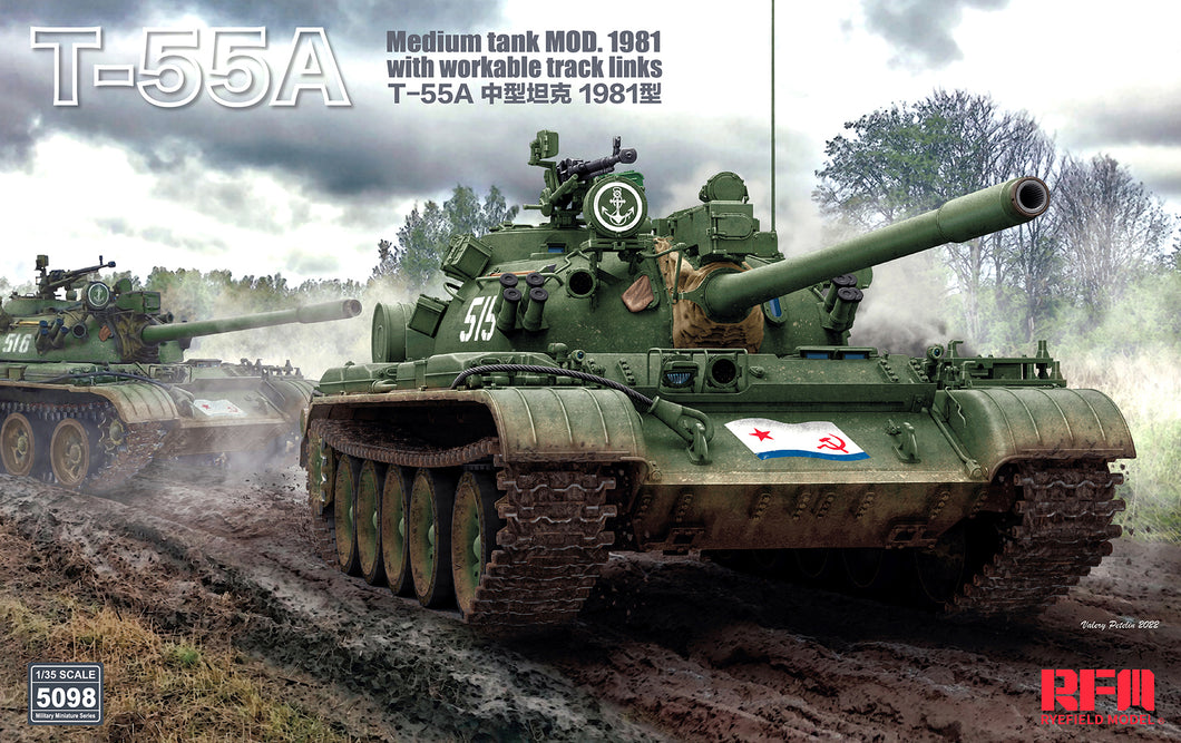 1/35 T55A Medium Tank Mod. 1981 w/workable track links
