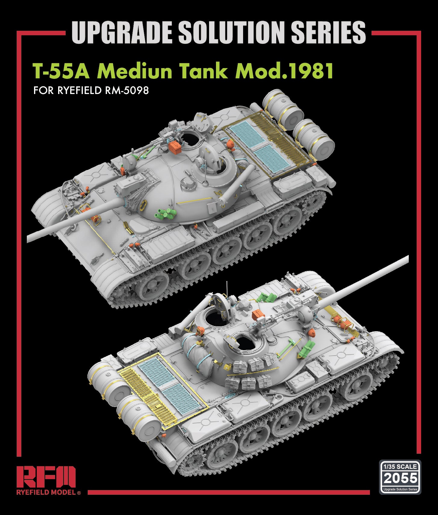 1/35 Upgrade Set for T-55A Medium Tank Mod.1981 - Hobby Sense