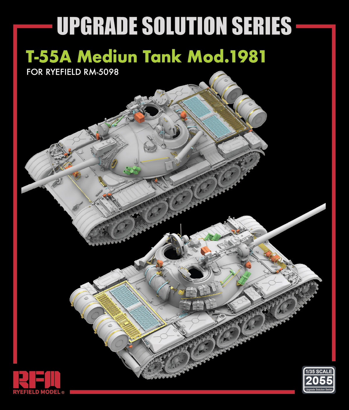 1/35 Upgrade Set for T-55A Medium Tank Mod.1981 - Hobby Sense