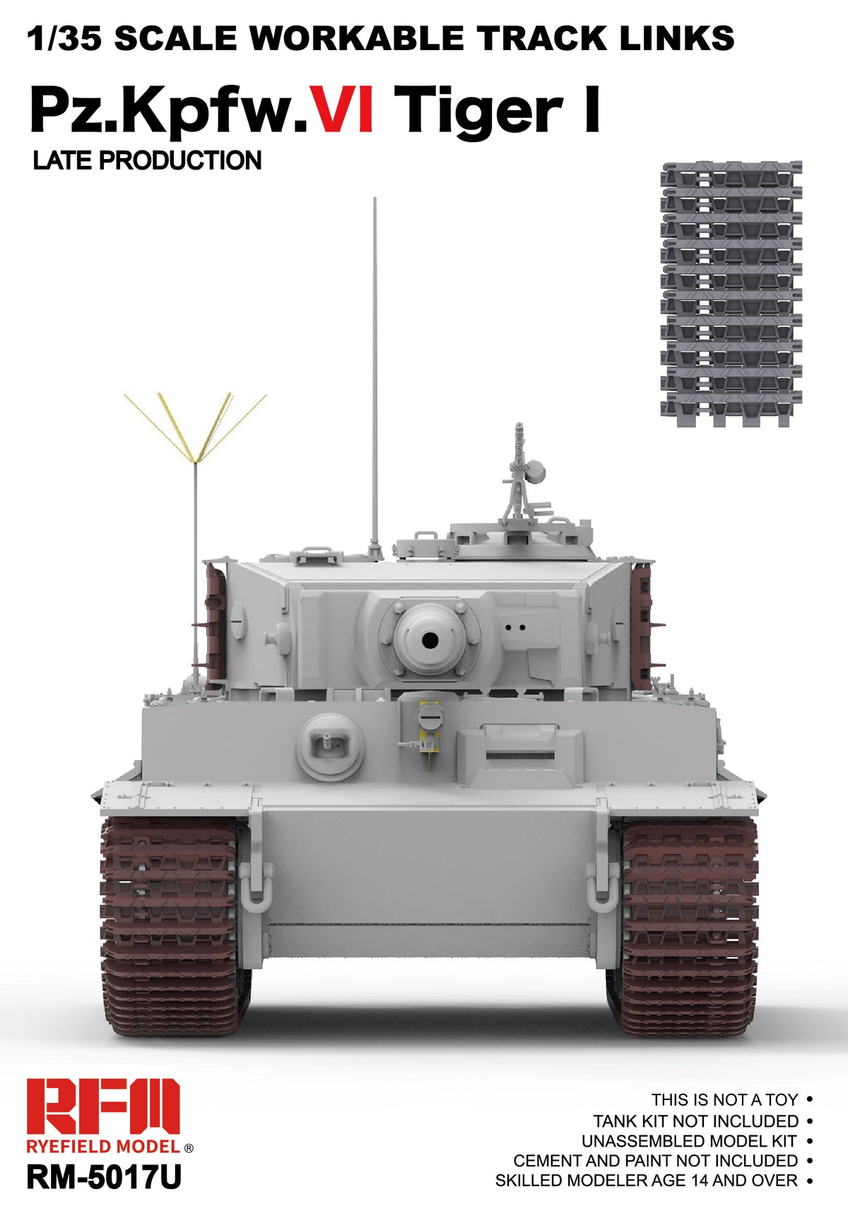 1/35 Tiger IV Late Prod. Workable Track Links - Hobby Sense