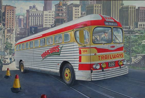 1/35 GMC PD-3751 "Silverside Trailwagon" Trailways Company - Hobby Sense