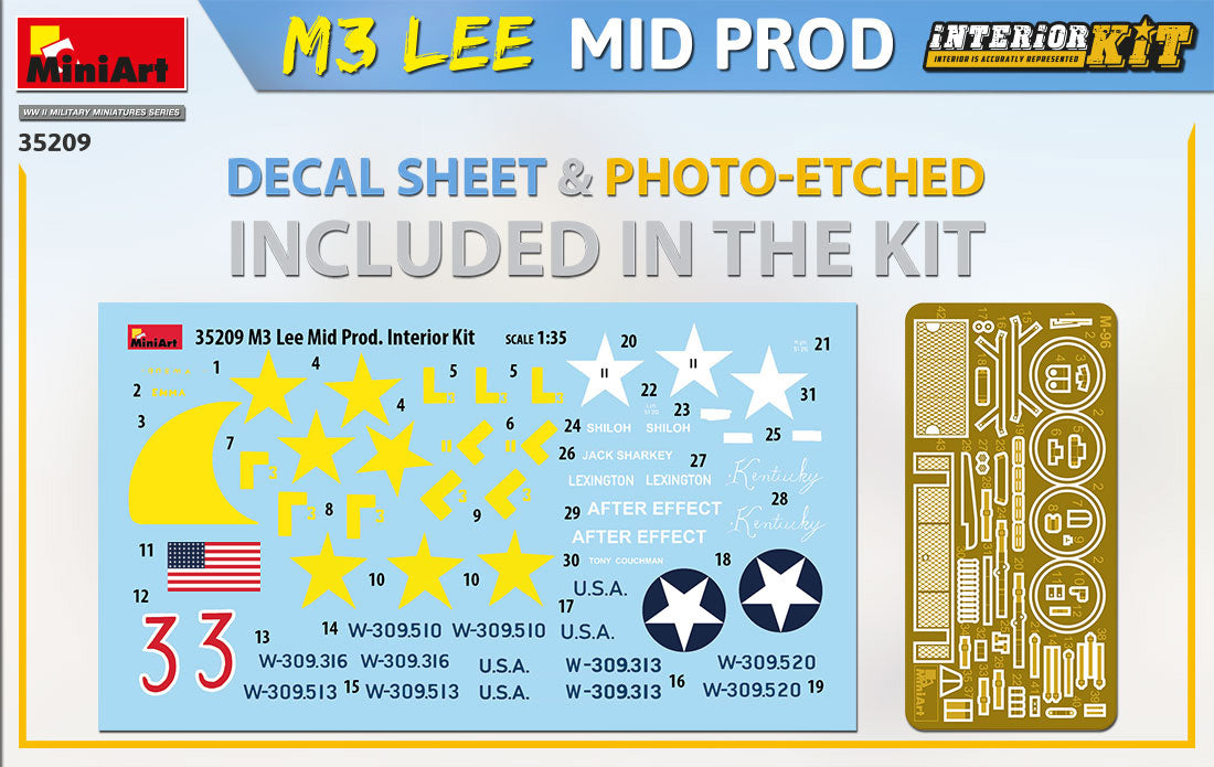 1/35 M3 Lee Mid Prod. Interior Kit - Hobby Sense