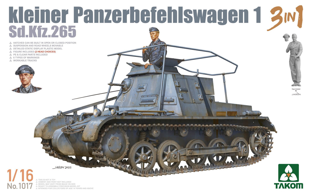 1/16 Kleiner Panzerbefehlswagen 1 3in1 Sd.Kfz.265 - Hobby Sense