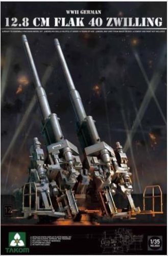 1/35 WWII German 12.8 CM Flak 40 Zwilling - Hobby Sense