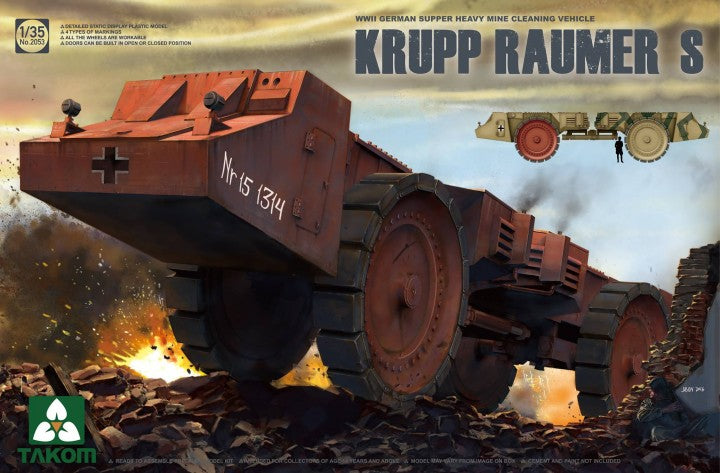 1/35 Krupp Raumer S WWII German Super Heavy Mine Clearing Vehicle - Hobby Sense