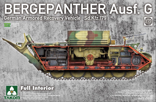 1/35 Bergepanther Ausf.G German Armored Recovery Vehicle, Full Interior - Hobby Sense