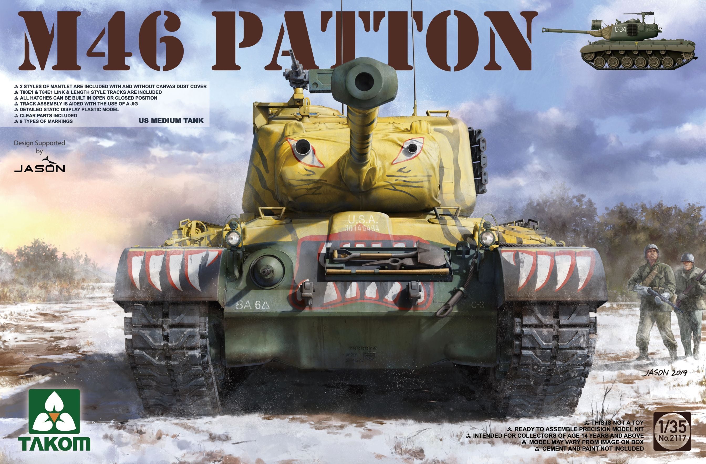 1/35 M46 Patton US Medium Tank - Hobby Sense