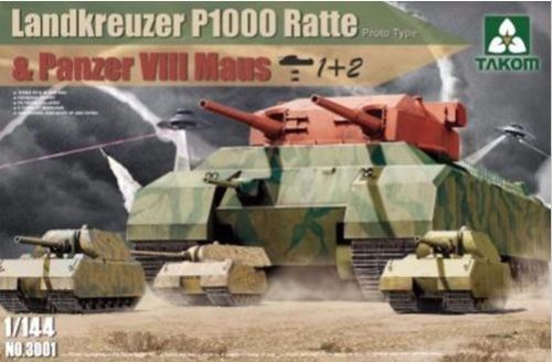 1/144 Landkreuzer P1000 Ratte (Prototype) & Panzer VIII Maus - Hobby Sense