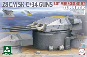 1/72 Battleship Scharnhorst Turret B 28CMSK C/34 Guns - Hobby Sense