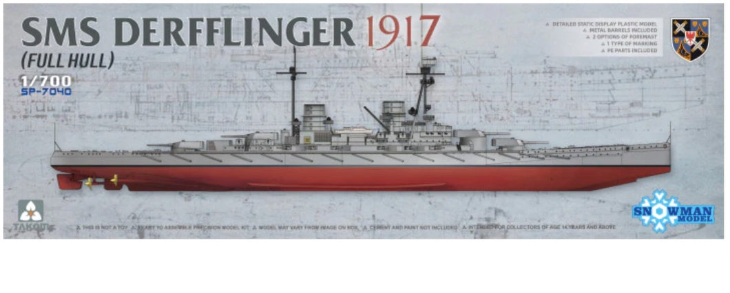 1/700 SMS Derfflinger 1917 Full Hull - Hobby Sense