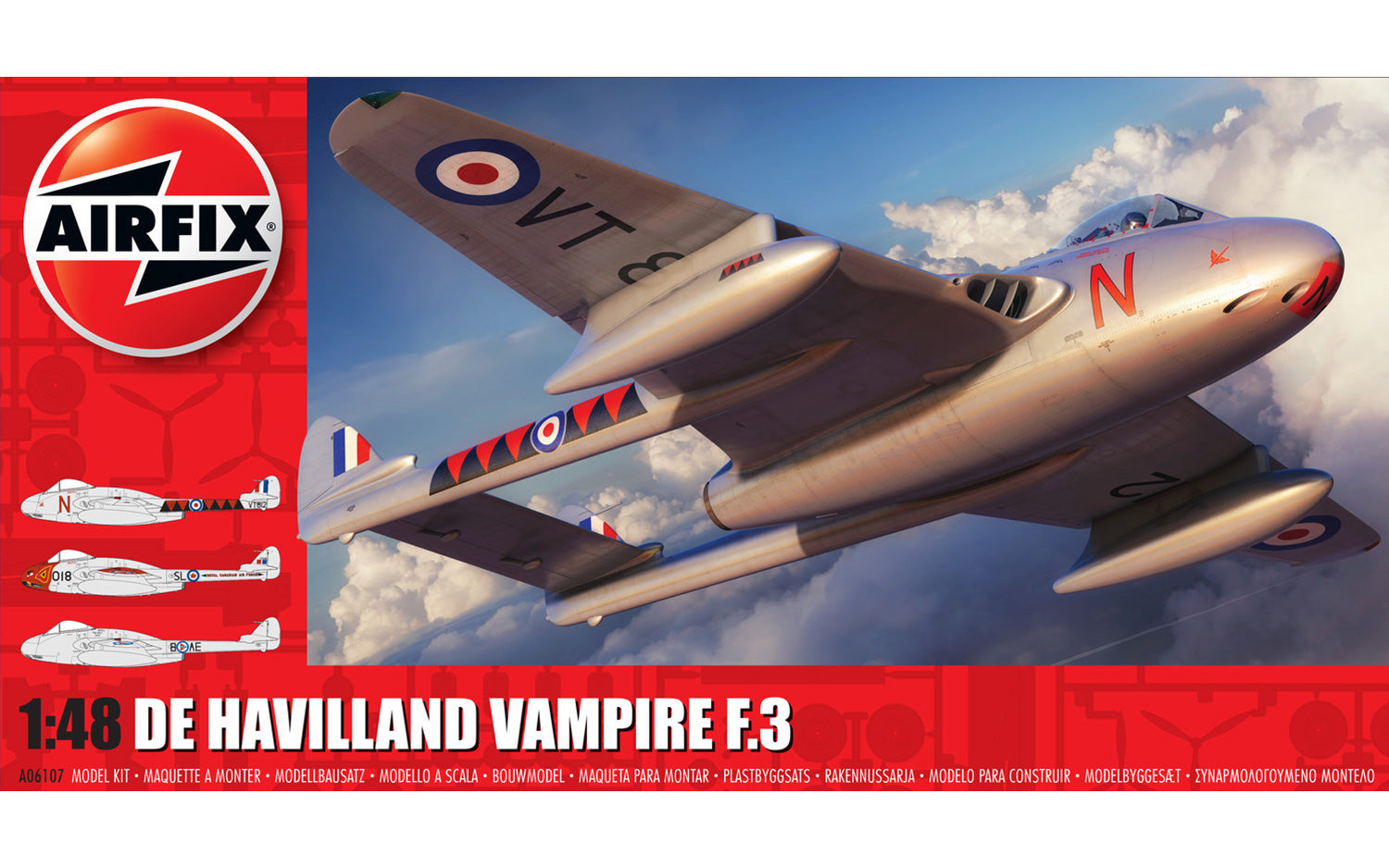 1/48 De Havilland Vampire F.3 w/Canadian Markings - Hobby Sense