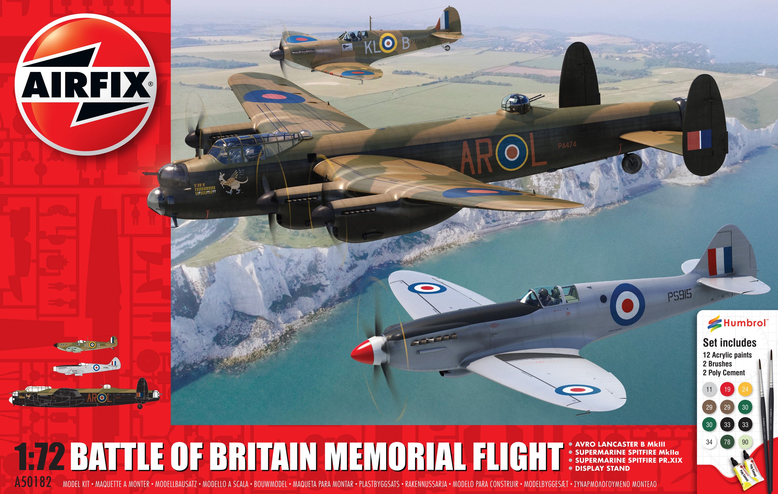1/72 Battle of Britain Memorial Flight (3 kits in the box) - Hobby Sense
