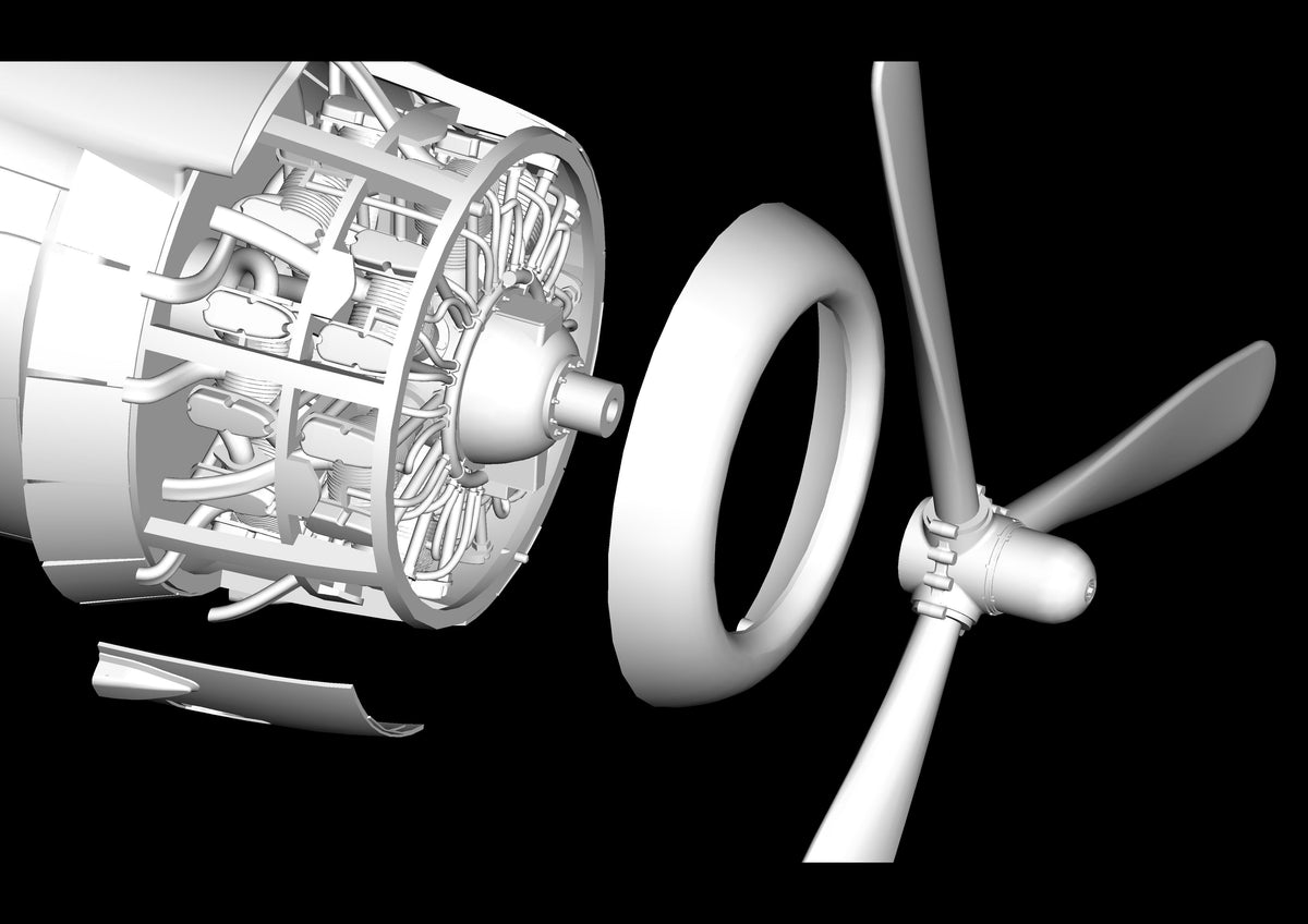 1/32 B25J Mitchell Glass Nose Over MTO - Hobby Sense