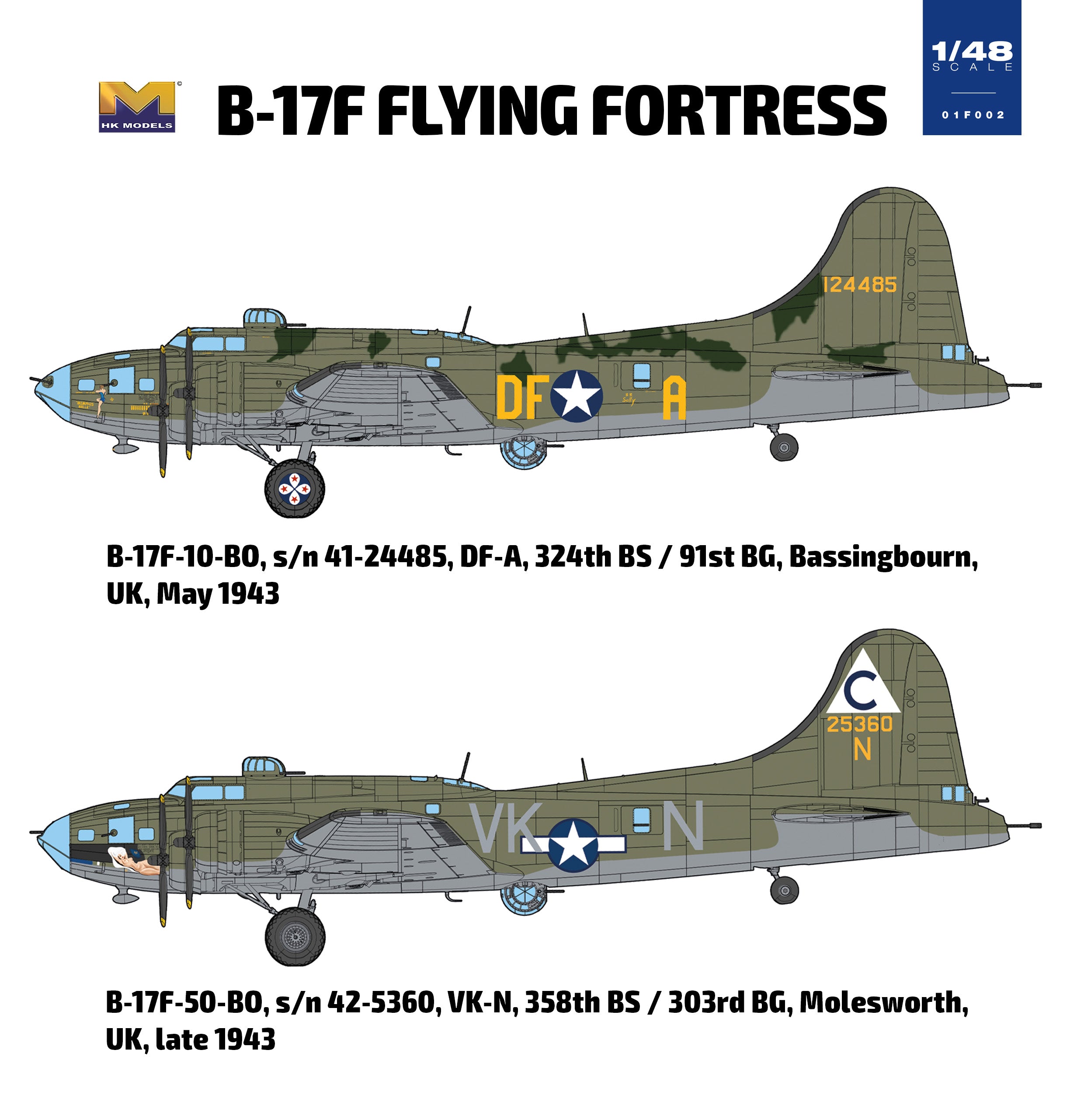 1/48 B17F Flying Fortress - Hobby Sense