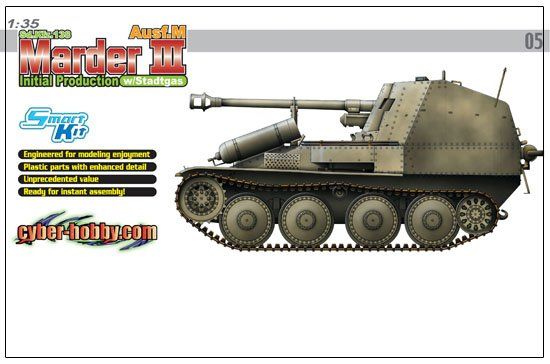 SdKfz 138 Ausf M Marder III Initial Tank w/Stadtgas Fuel Tanks - Hobby Sense