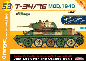 T34/76 Mod 1940 Soviet Tank w/Infantry Weapons - Hobby Sense