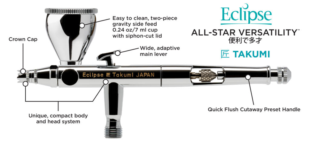 Iwata Eclipse Takumi Side-Feed Airbrush - Hobby Sense