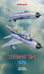 1/72 Stribrne Sipy Silver Arrows MiG-21PF/PFM Limited Edition. Dual Combo - Hobby Sense