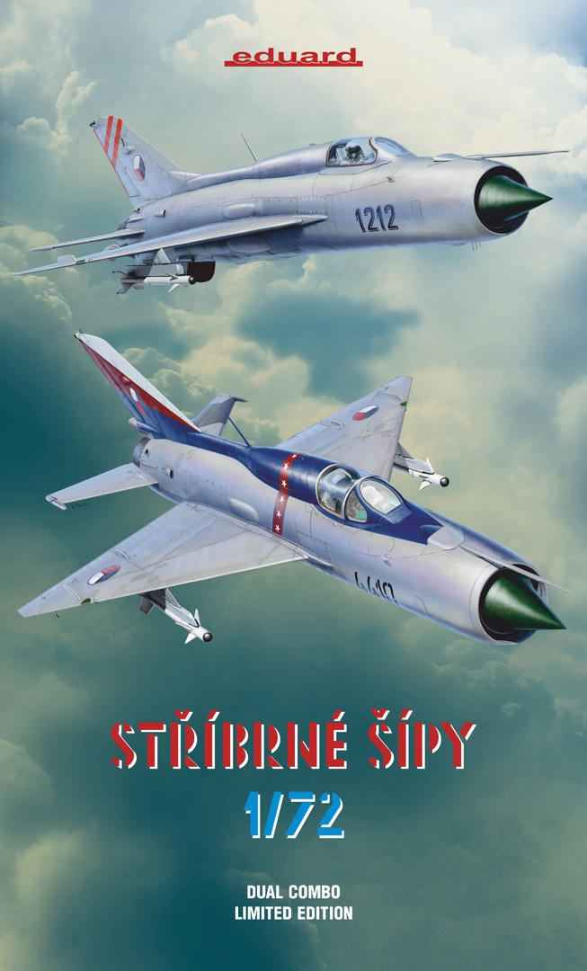 1/72 Stribrne Sipy Silver Arrows MiG-21PF/PFM Limited Edition. Dual Combo - Hobby Sense